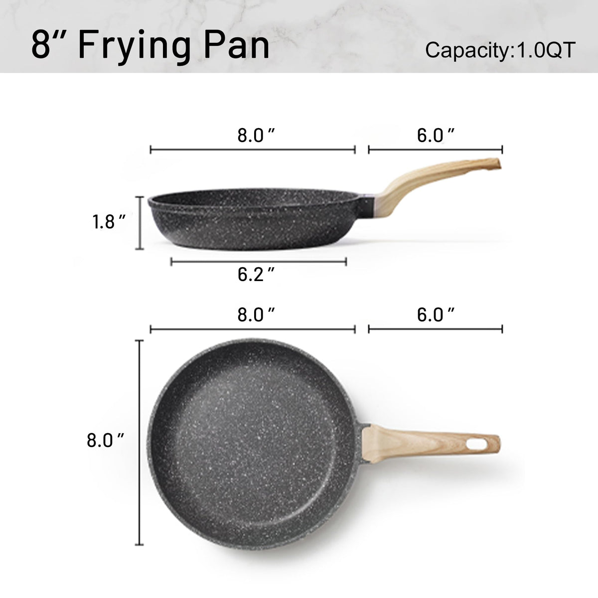 Granite Nonstick Frying Pan With Stay-Cool Handle