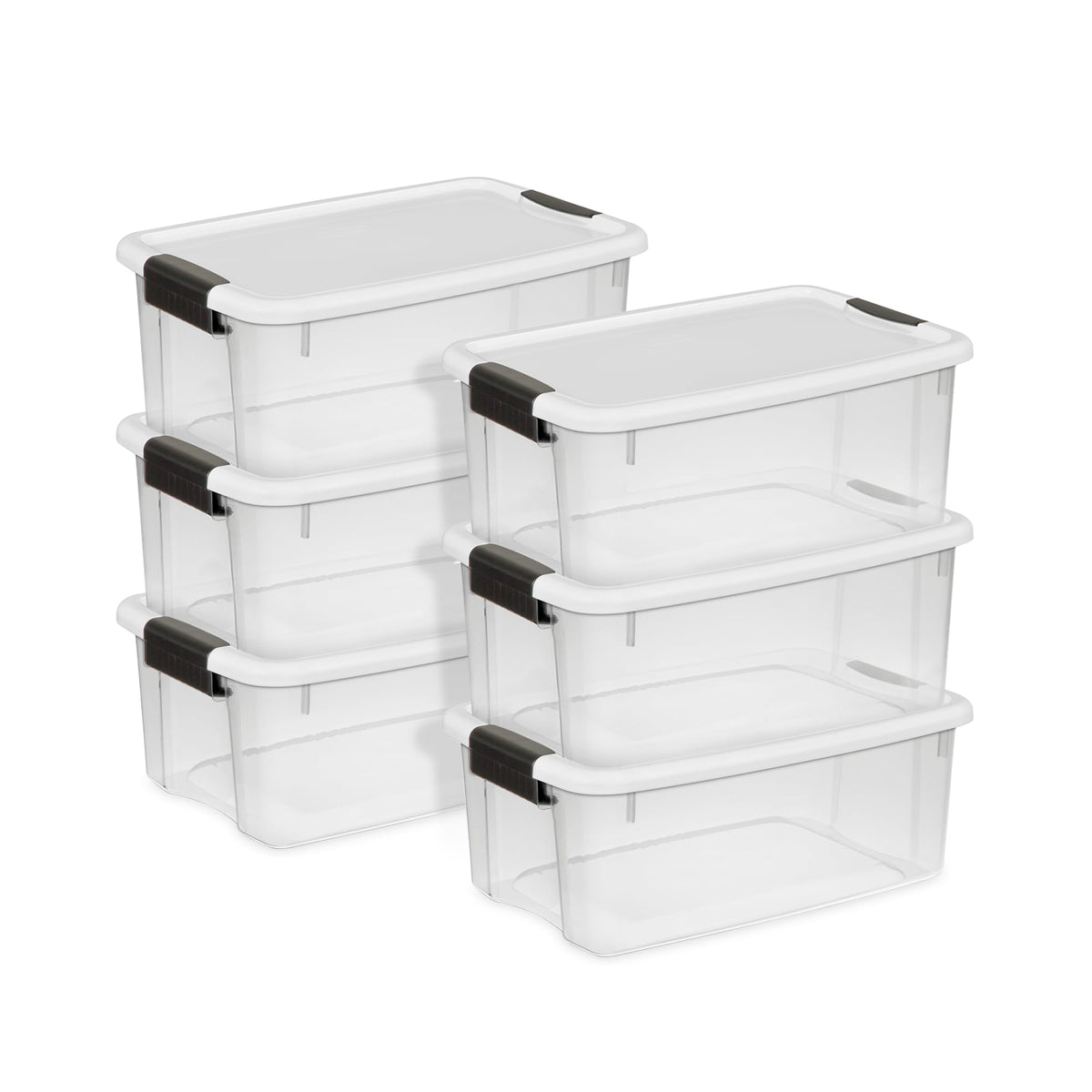 Clear Storage Bins With Secure Latching Lids
