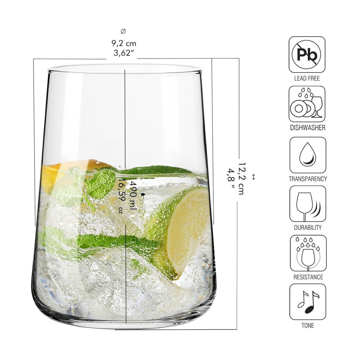 Elegant Drinking Glass Set With Sculpted Design
