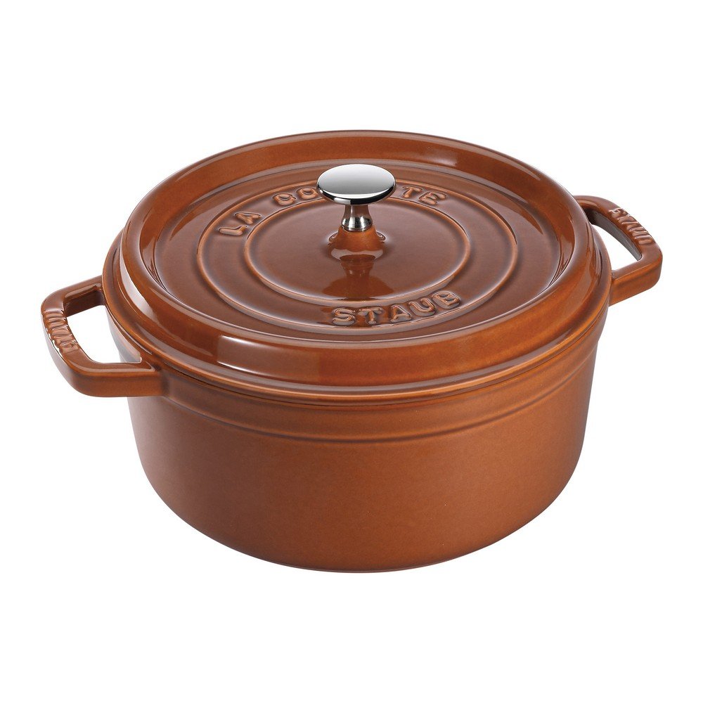 Round Cast Iron Dutch Oven With Enameled Interior