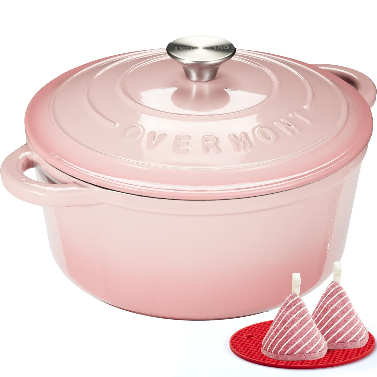 Enameled Cast Iron Dutch Oven With Heavy-Duty Lid