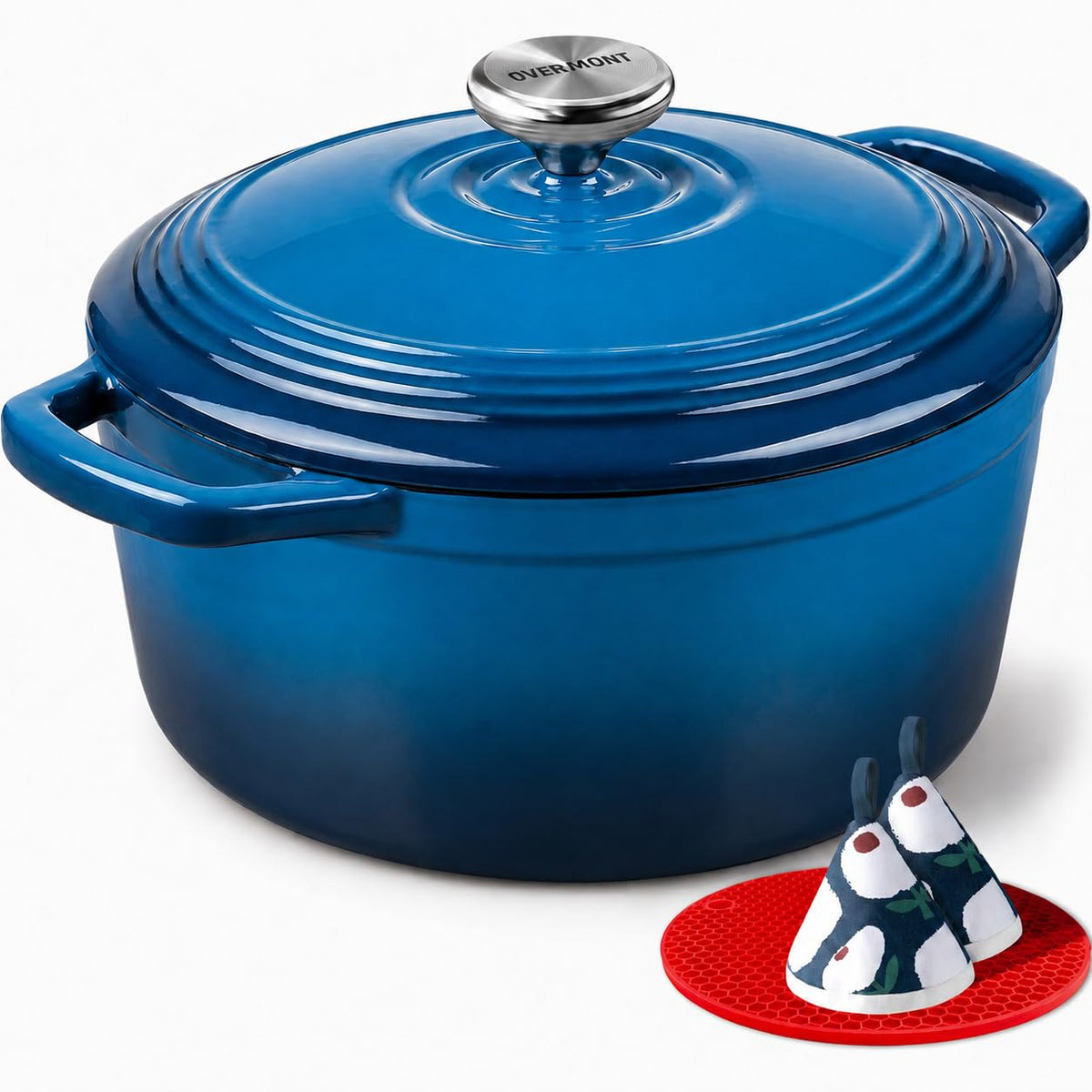Enameled Cast Iron Dutch Oven With Heavy-Duty Lid