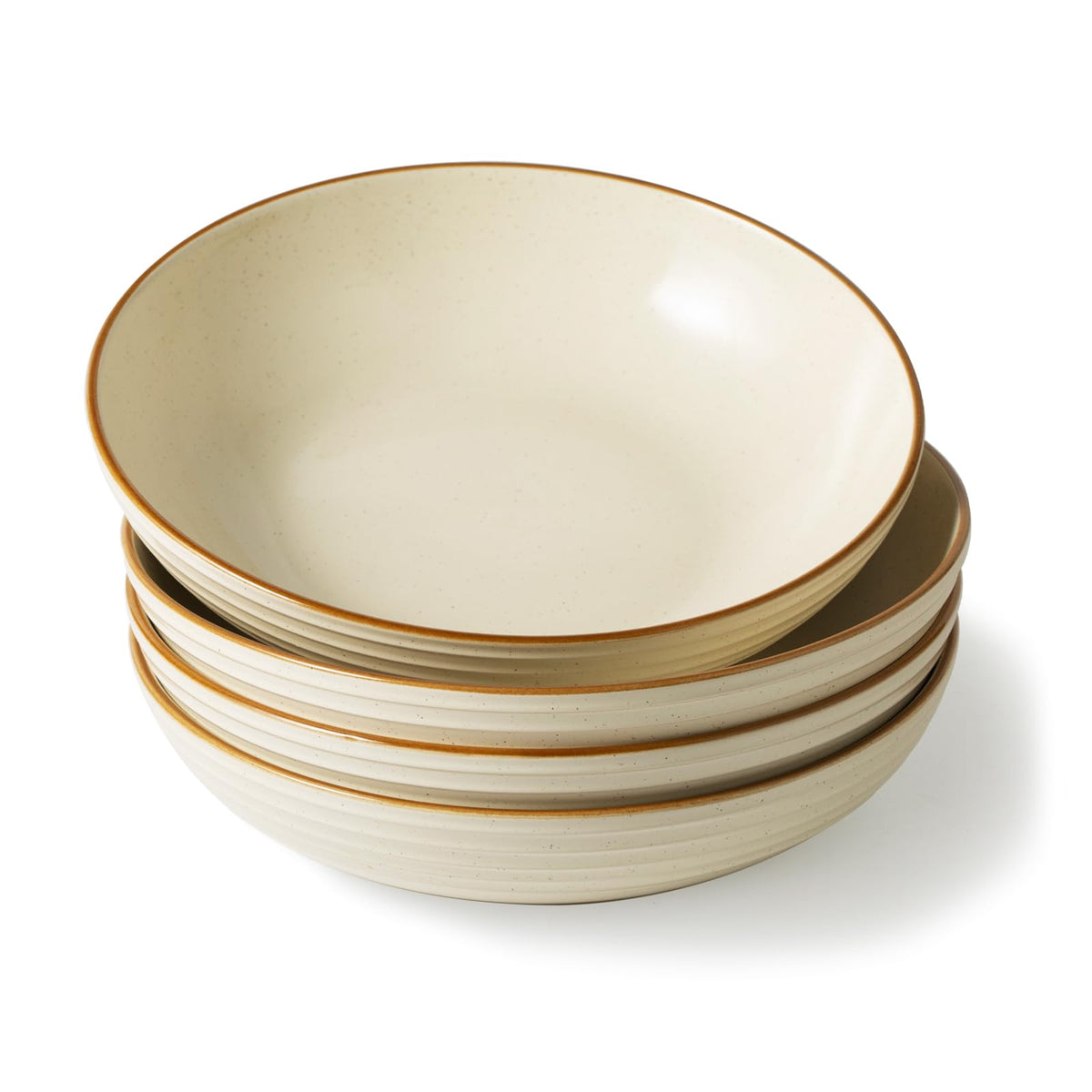 Pasta Bowl Set With Coastal-Inspired Finish