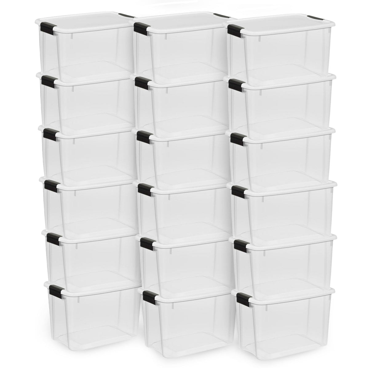 Clear Storage Bins With Secure Latching Lids