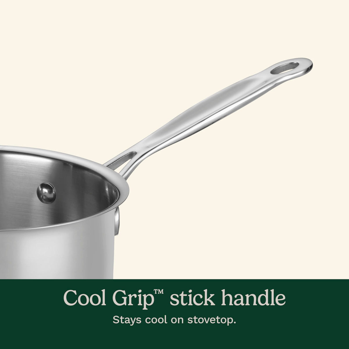Stainless Steel Cooking Pot With Polished Finish