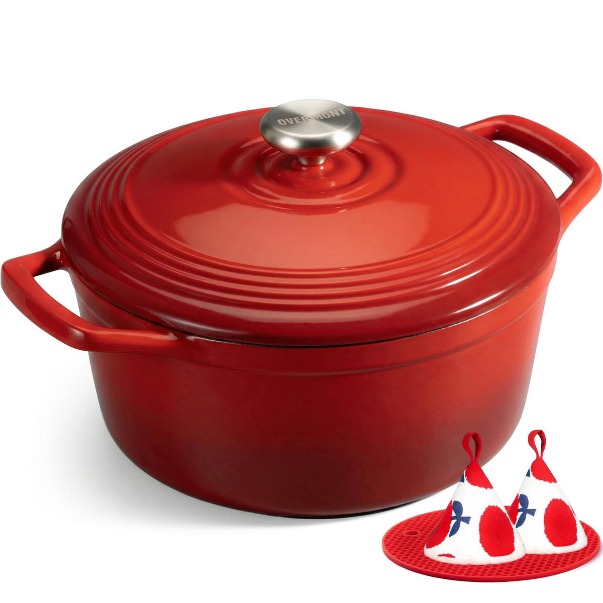Enameled Cast Iron Dutch Oven With Heavy-Duty Lid