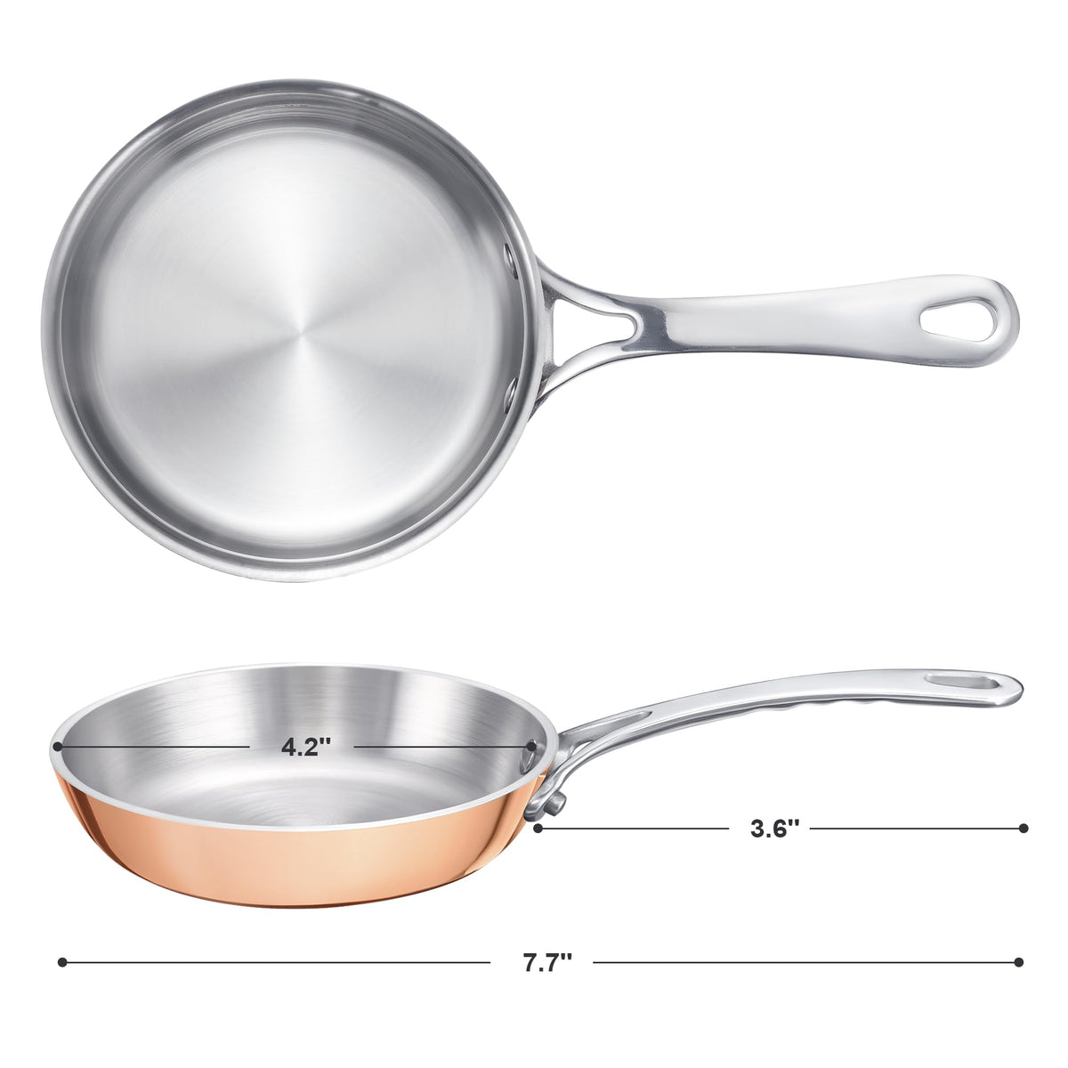 Tri-Ply Stainless Steel Saucepan for Even Heating