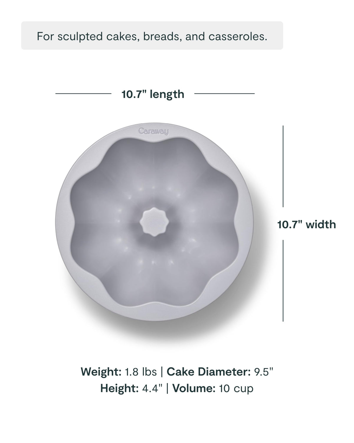 Fluted Ceramic Cake Pan With Nonstick Finish
