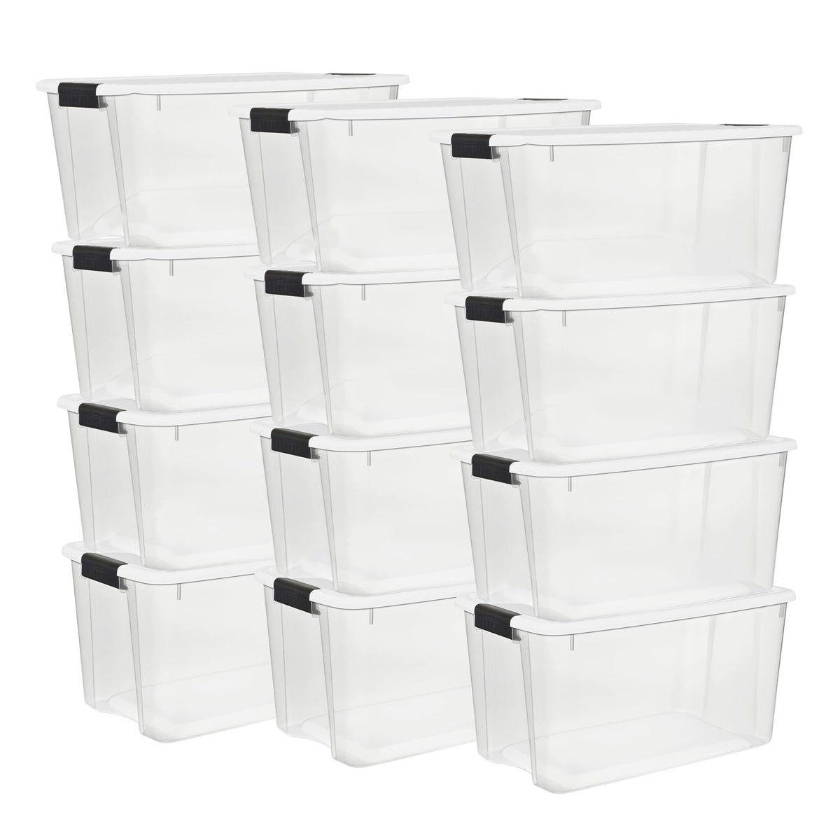 Clear Storage Bins With Secure Latching Lids