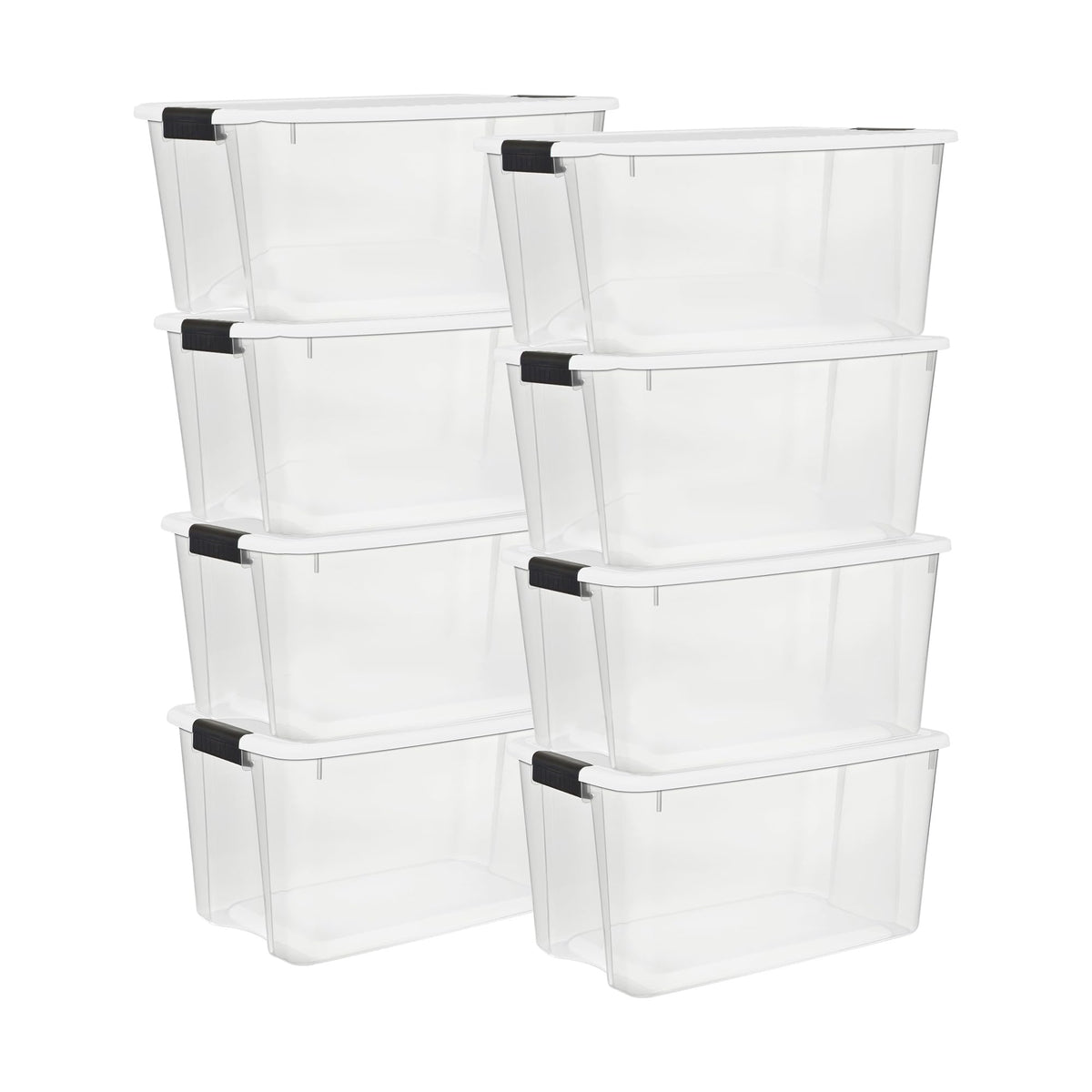Clear Storage Bins With Secure Latching Lids