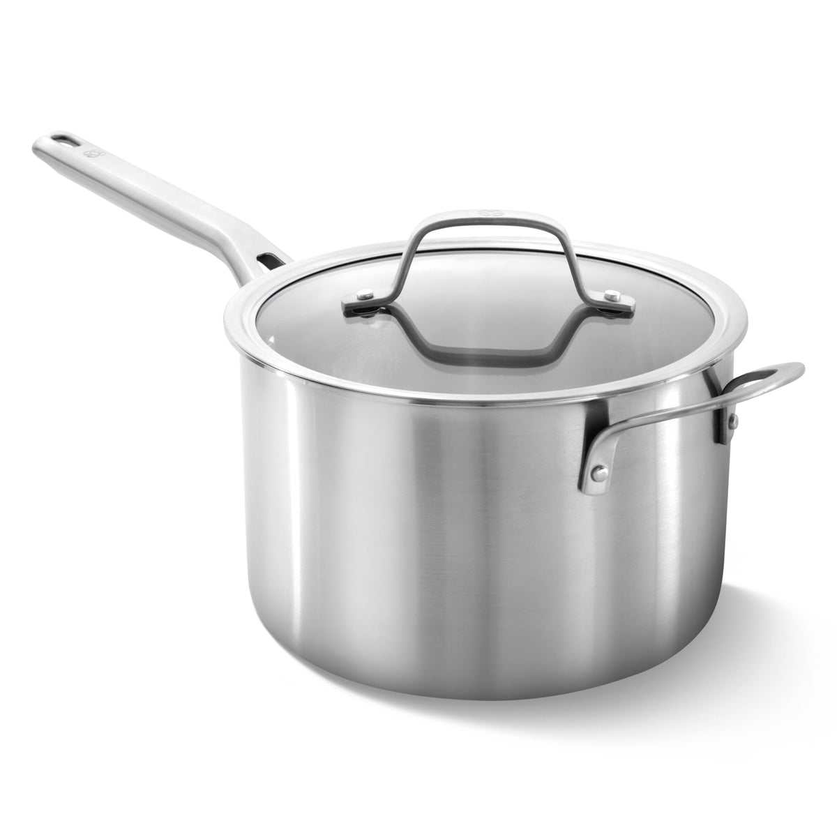 Tri-Ply Stainless Steel Cookware Set With Brushed Finish