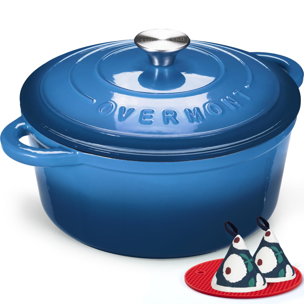 Enameled Cast Iron Dutch Oven With Heavy-Duty Lid