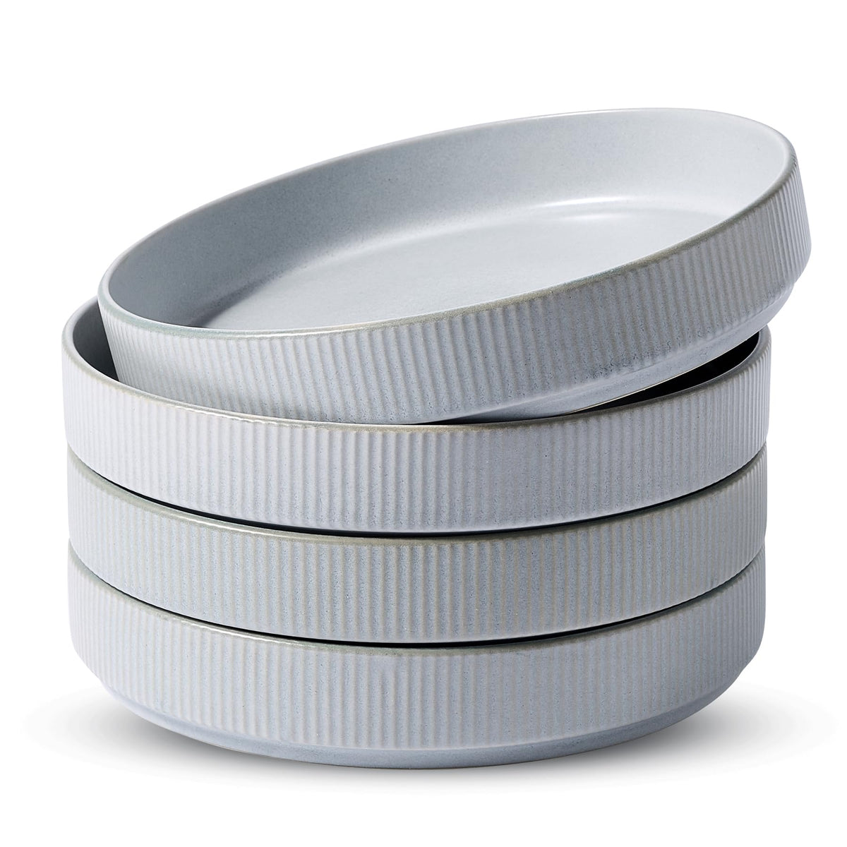 Wide Pasta Bowl Set With Star-Inspired Finish