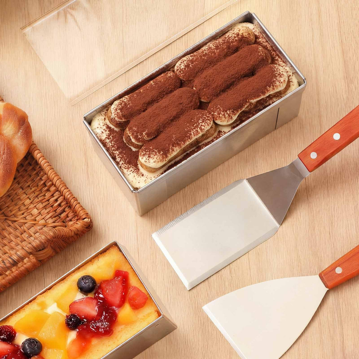 Rectangular Tiramisu Pan Set With Deep Sides