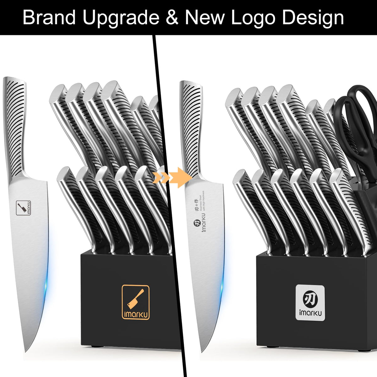 Knife Block Set With Precision Stainless Steel