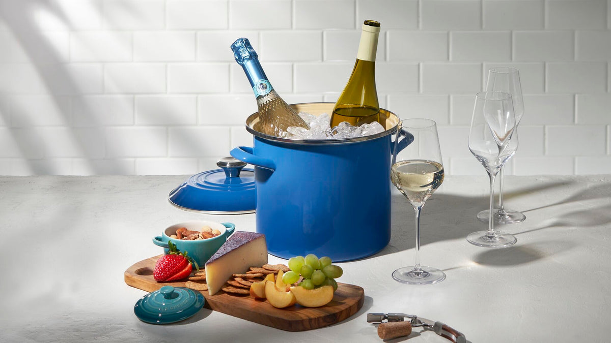 Enameled Steel Stockpot With Traditional Profile