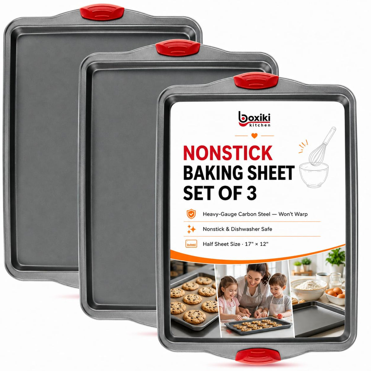 Nonstick Sheet Pan Set With Easy-Release Finish