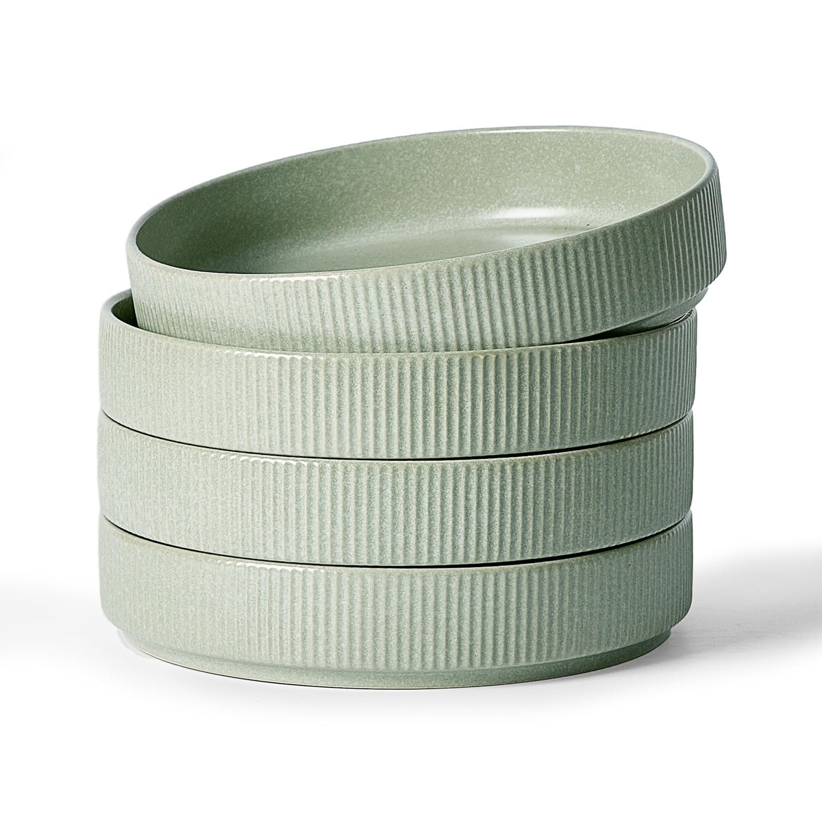 Wide Pasta Bowl Set With Star-Inspired Finish
