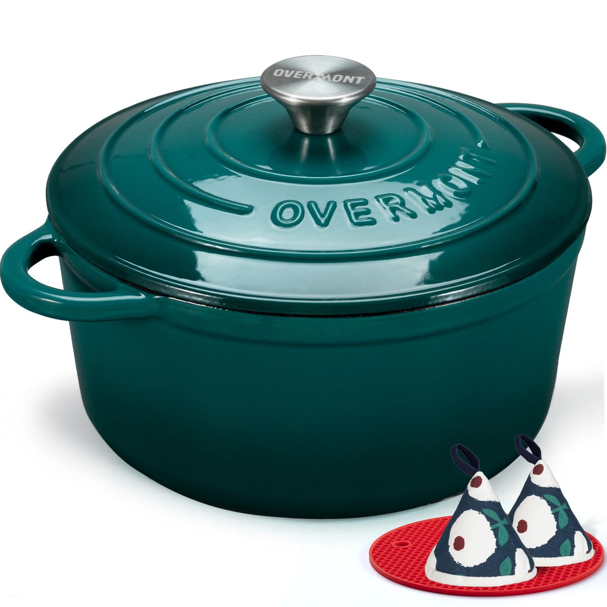 Enameled Cast Iron Dutch Oven With Heavy-Duty Lid