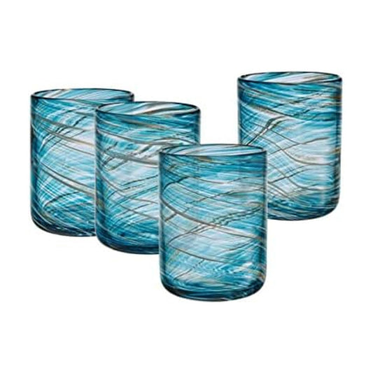 Color Swirl Dinnerware Set With Artisan Glaze