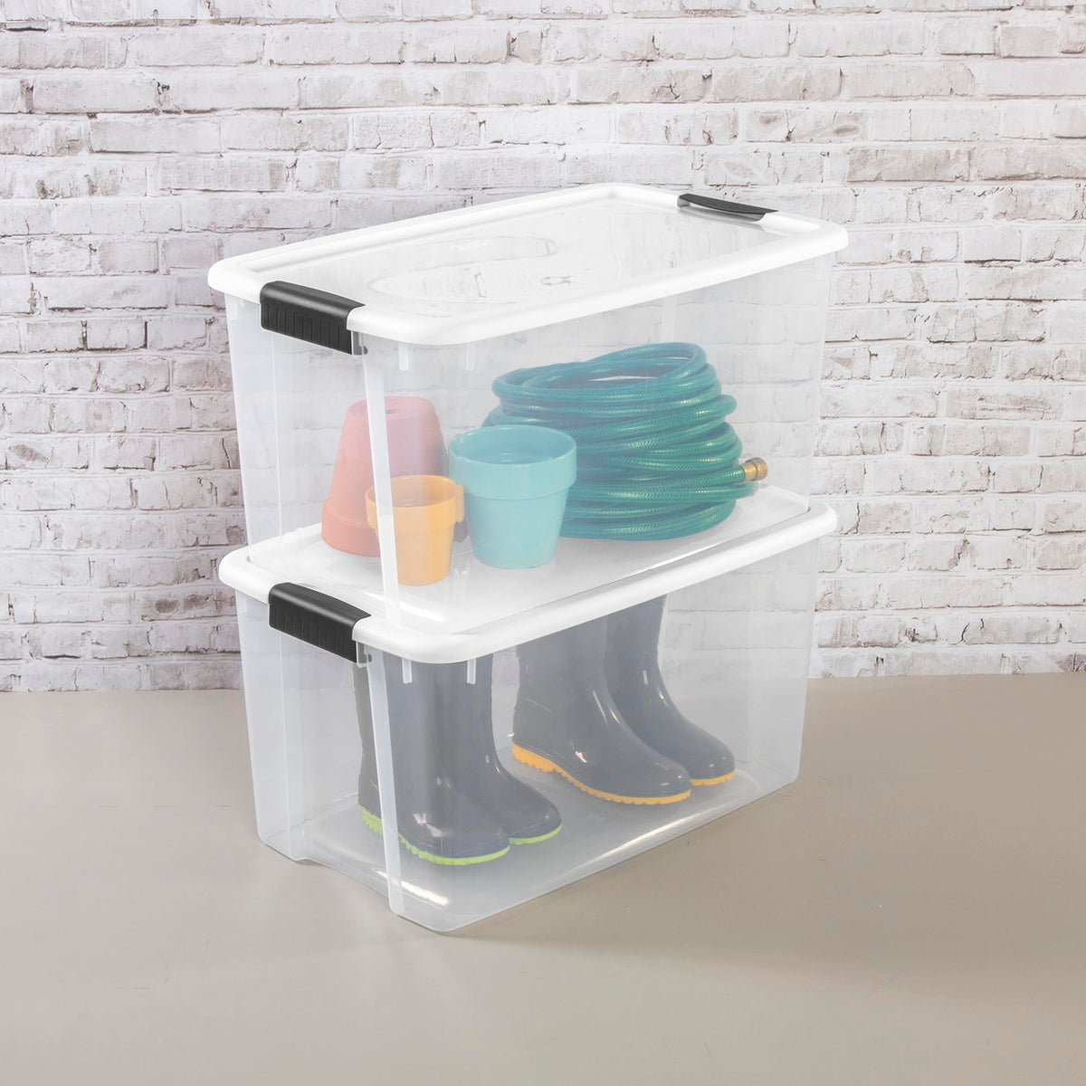 Large Storage Boxes With Secure Latching Lids