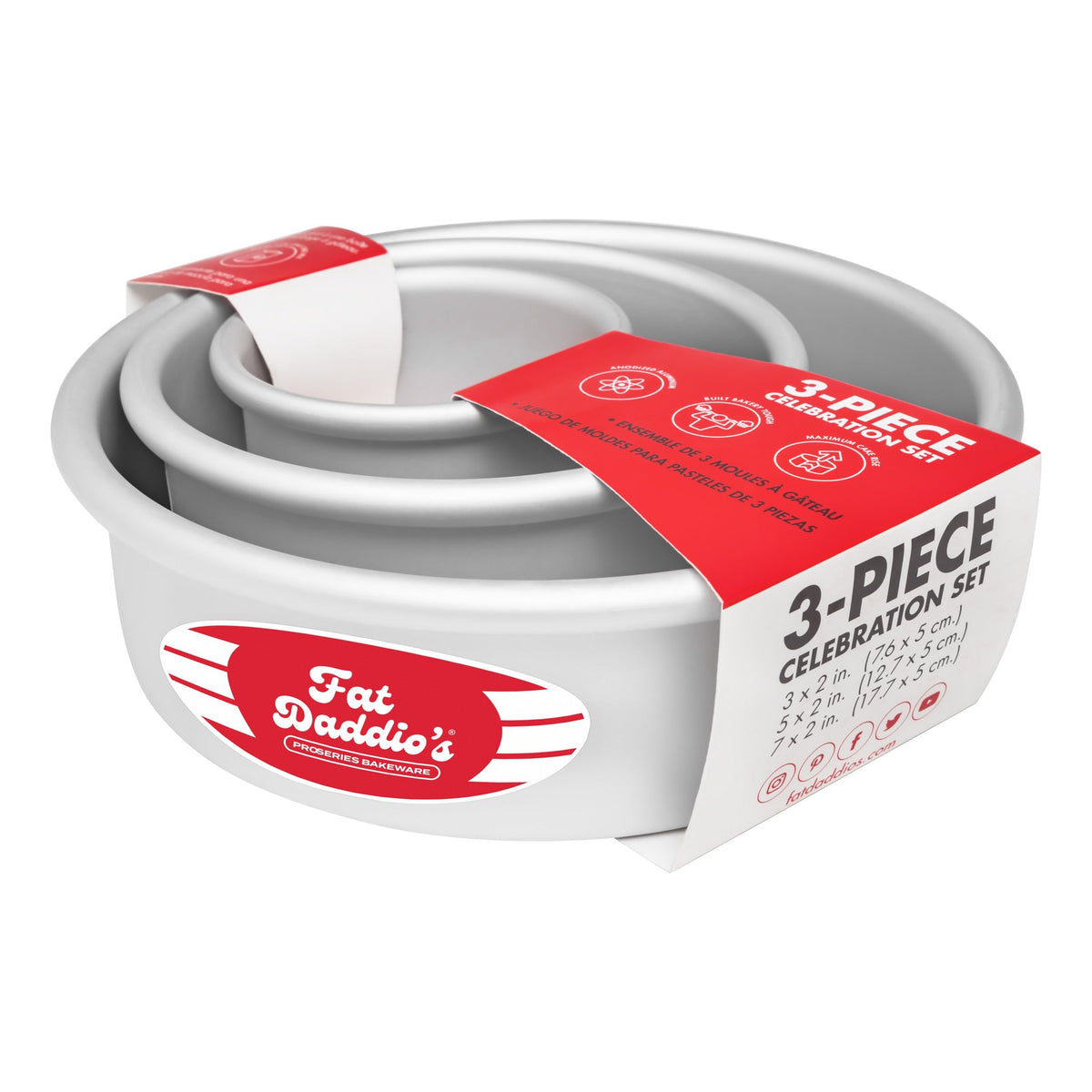 Anodized Aluminum Cake Pan Set for Even Baking