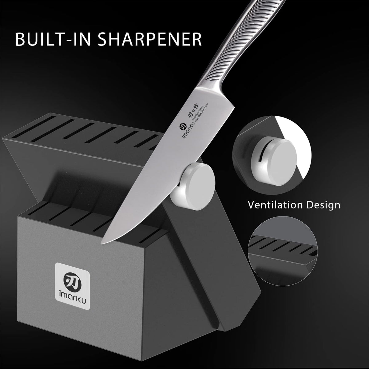 Knife Block Set With Precision Stainless Steel