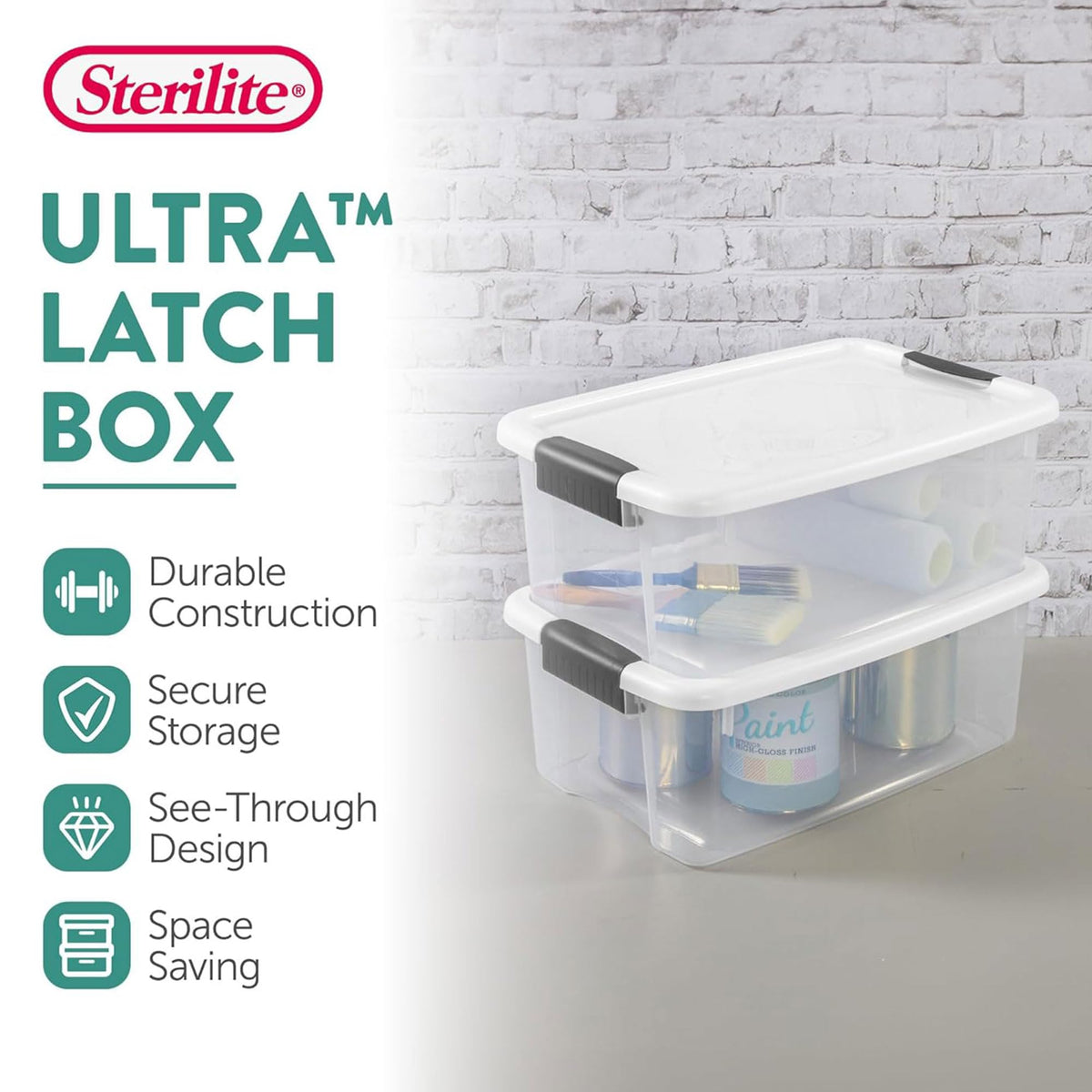 Clear Storage Bins With Secure Latching Lids