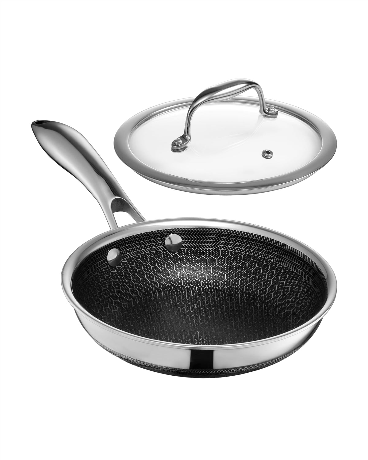 Frying Pan Set With Hybrid Stainless Steel