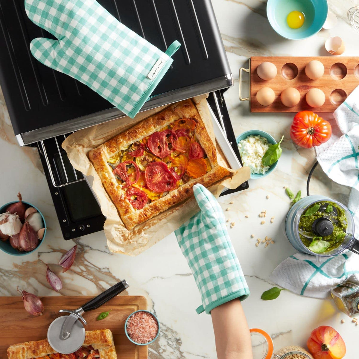 Kitchenaid Gingham Mini Oven Cotton Hand pot holder