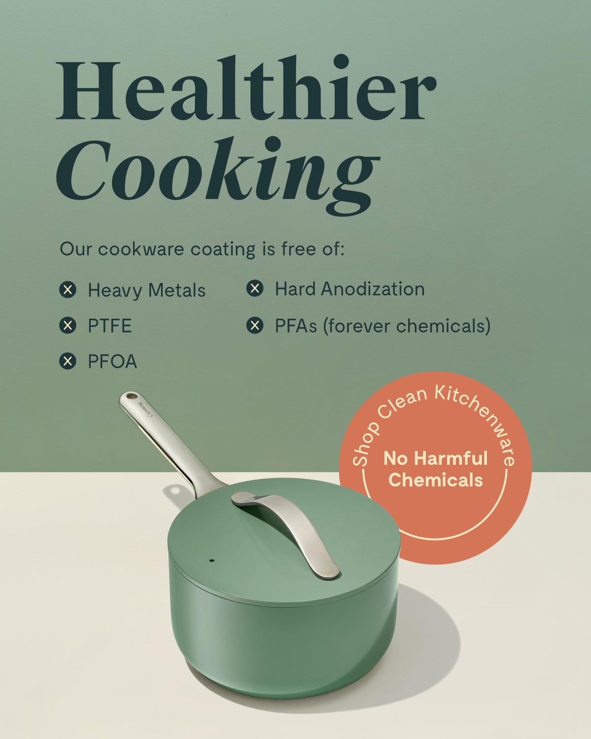 Ceramic Nonstick Saucepan With Matching Lid