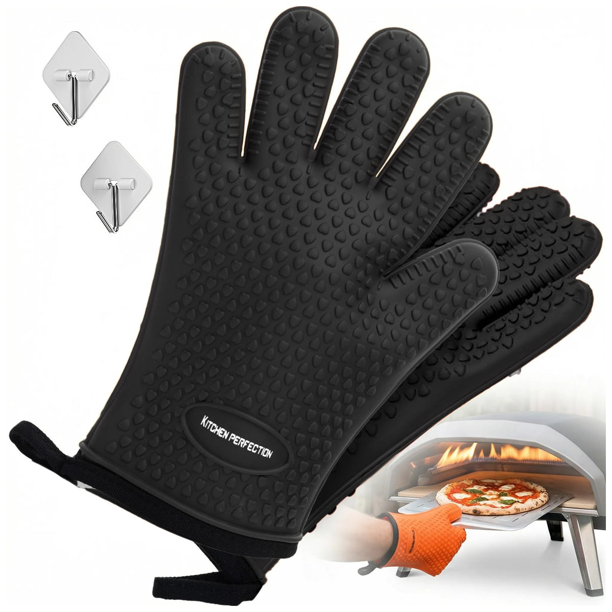 Pizza Oven Gloves With Heat-Resistant Protection