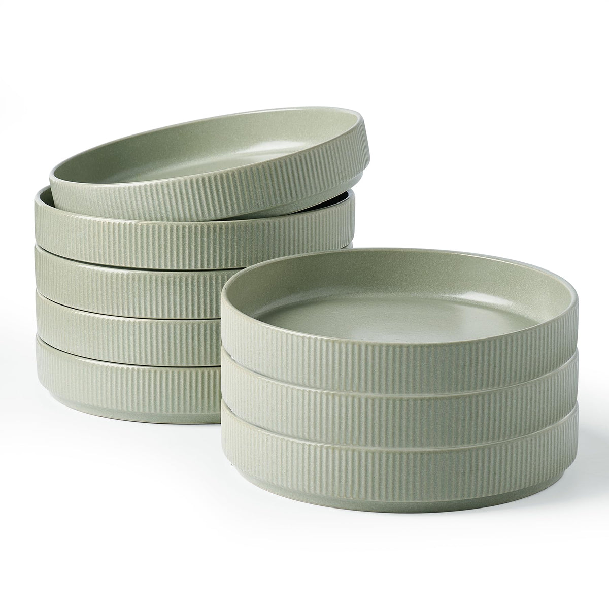 Wide Pasta Bowl Set With Star-Inspired Finish
