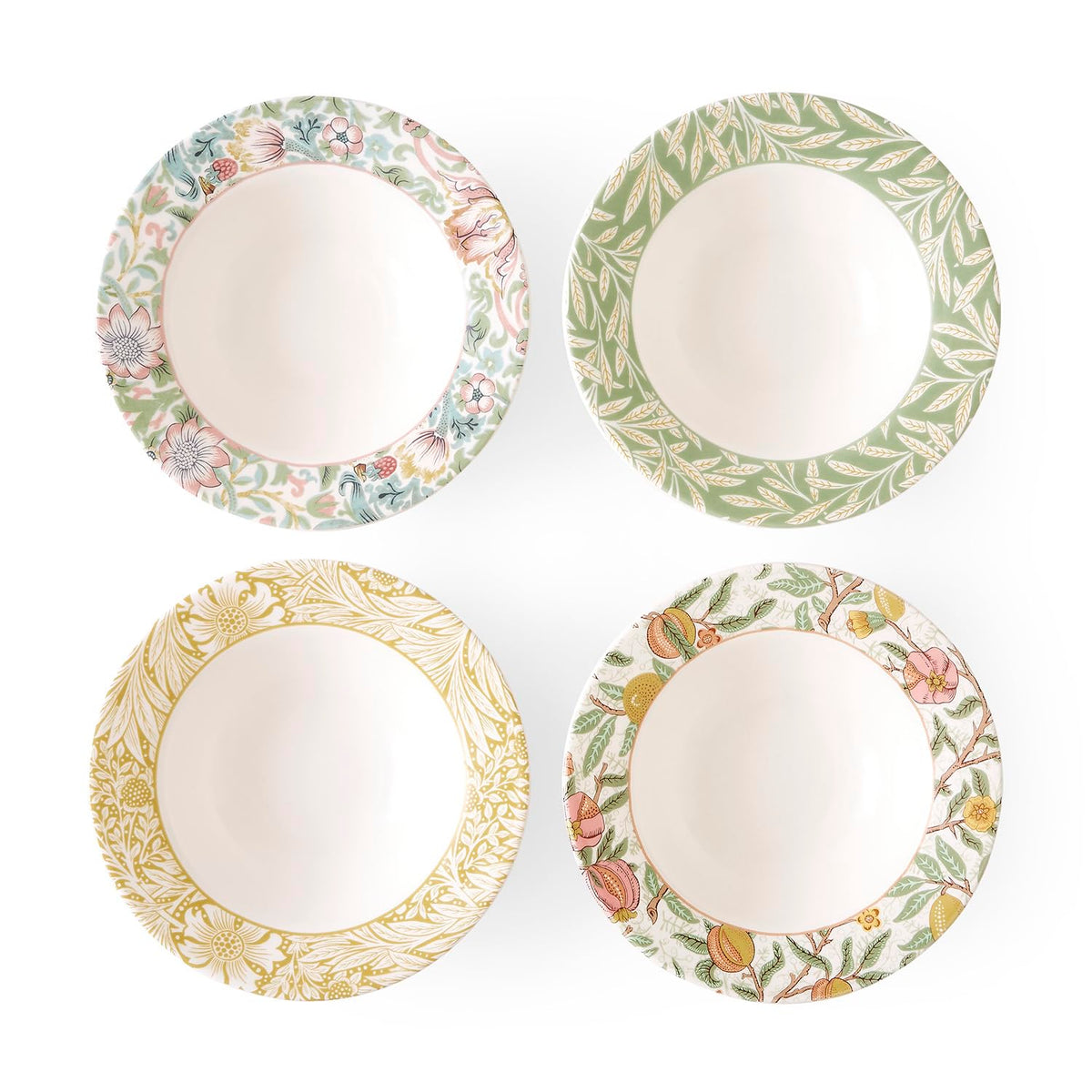 Bistro Pasta Bowl Set With Botanical Print