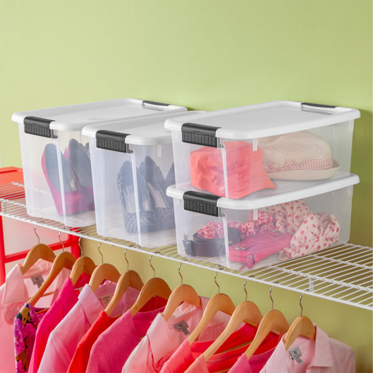 Clear Storage Bins With Secure Latching Lids