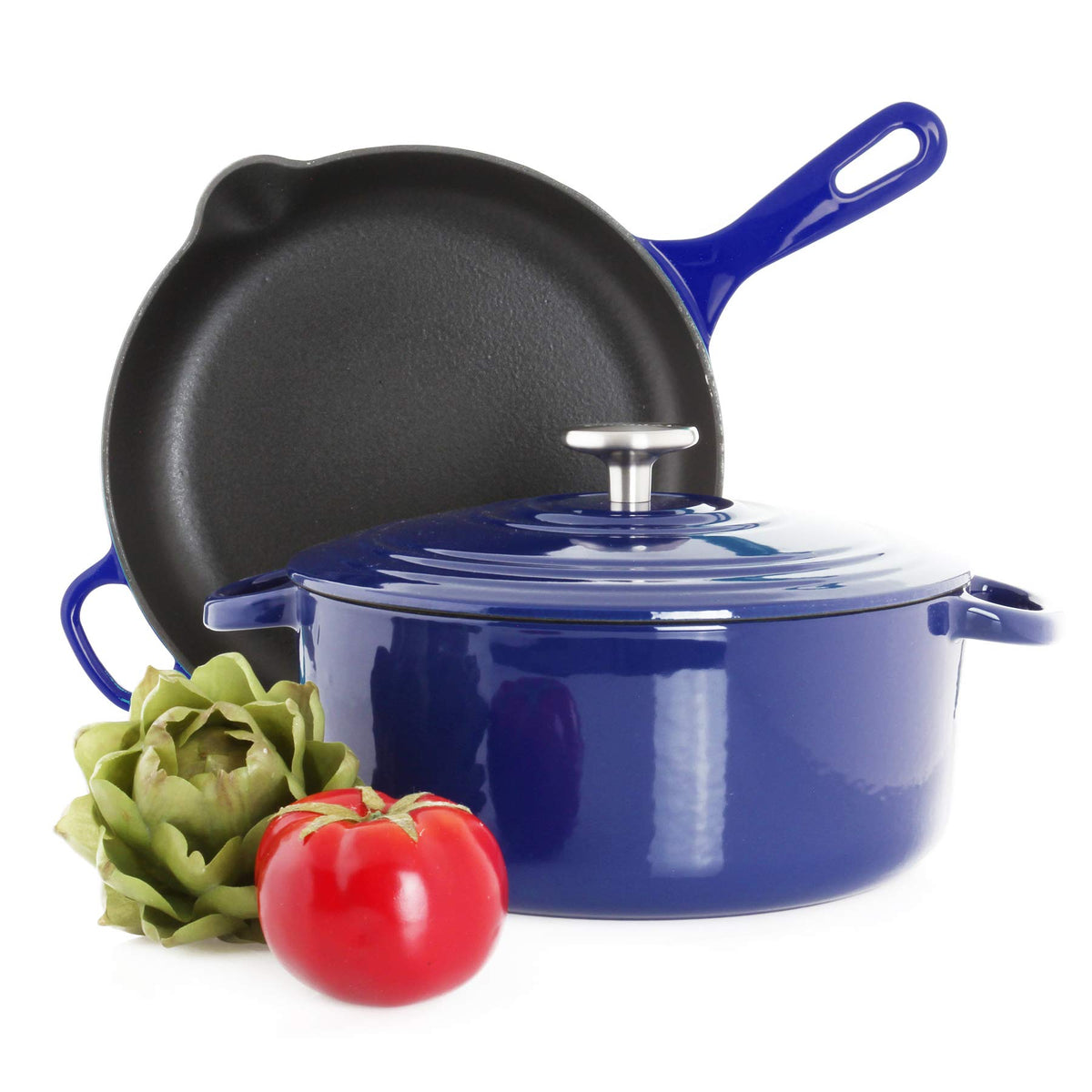 Enameled Cast Iron Cookware With Durable Finish