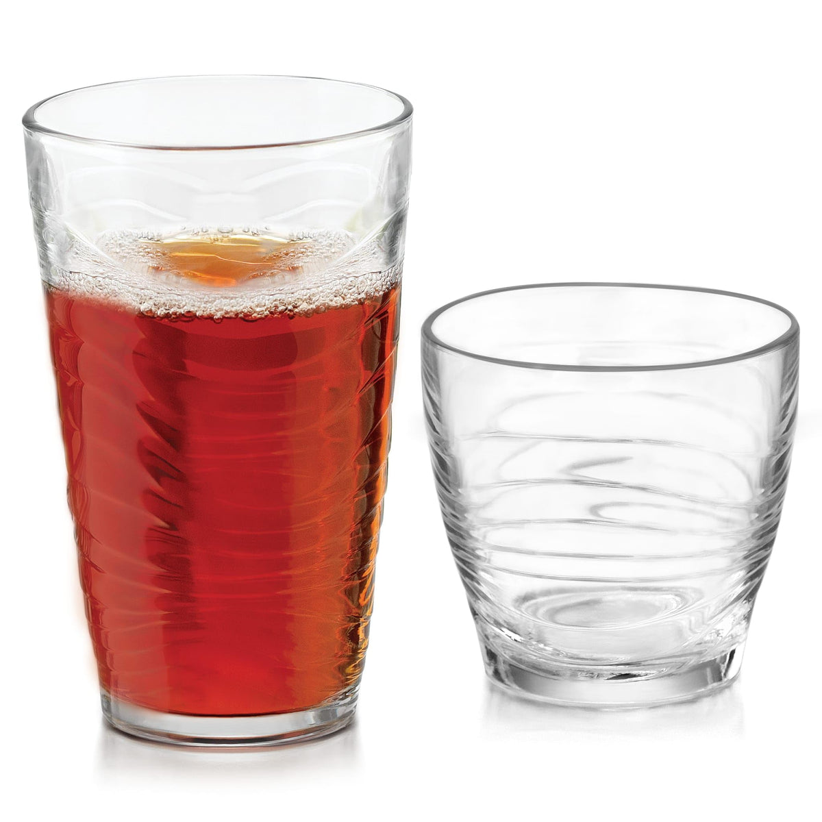 Glass Tumbler Set With Classic Cocktail Design