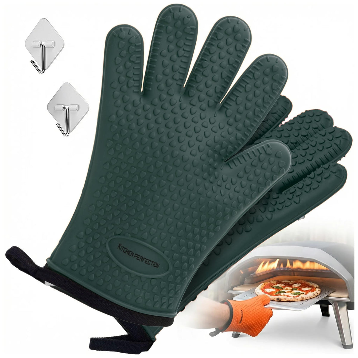 Pizza Oven Gloves With Heat-Resistant Protection