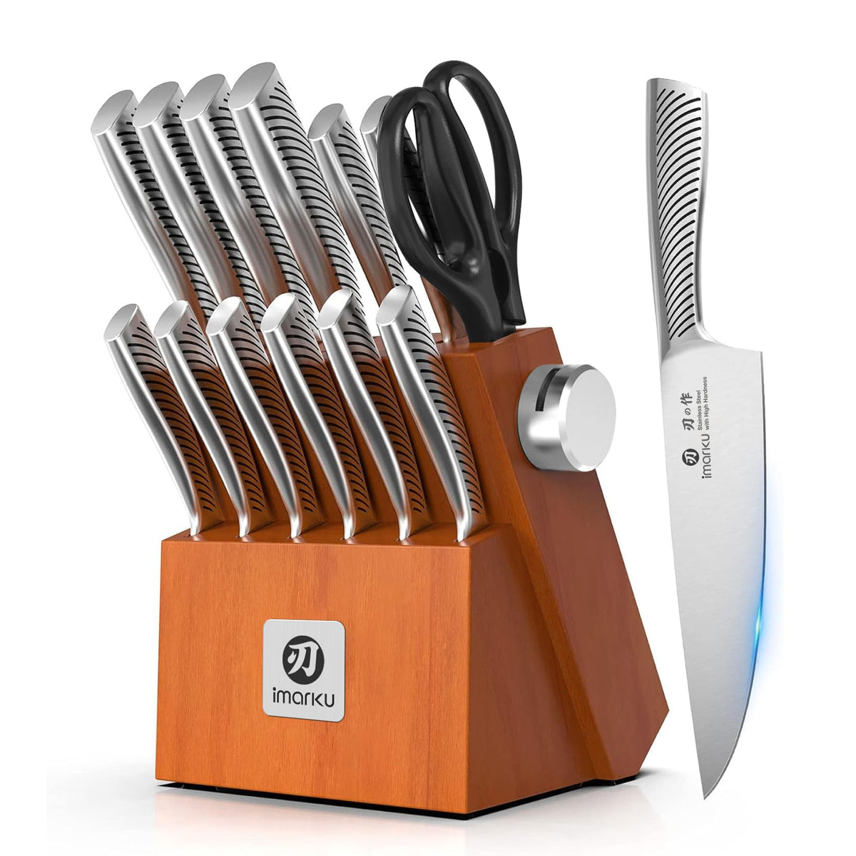 Knife Block Set With Precision Stainless Steel