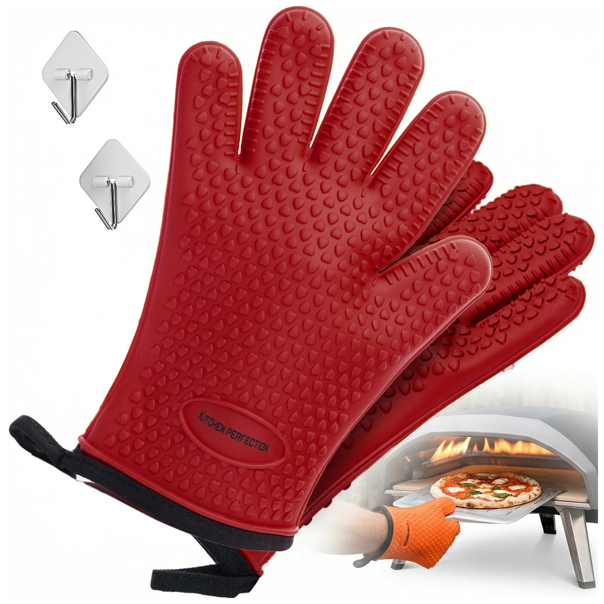 Pizza Oven Gloves With Heat-Resistant Protection