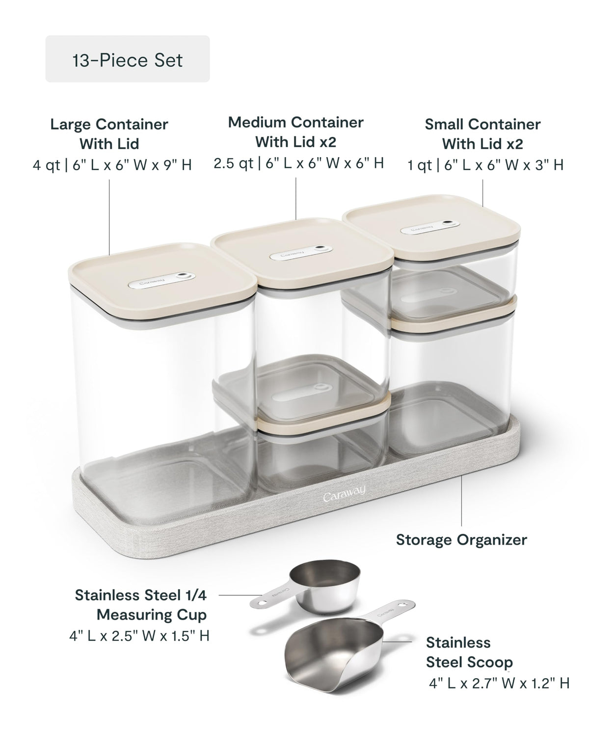 Glass Food Storage Set With Airtight Lids