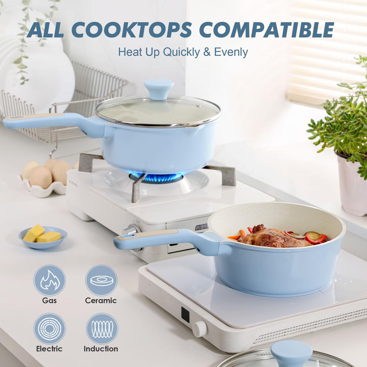 Nonstick Saucepan With Lid & Stay-Cool Handle