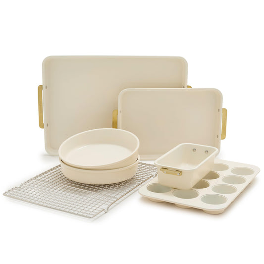 Ceramic Bakeware Set With Refined Gold Handles