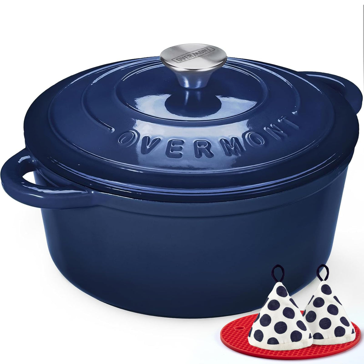 Enameled Cast Iron Dutch Oven With Heavy-Duty Lid