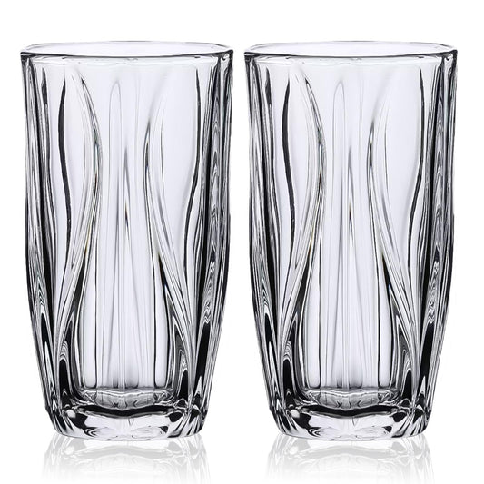 Highball Glass Set With Chip-Resistant Rims