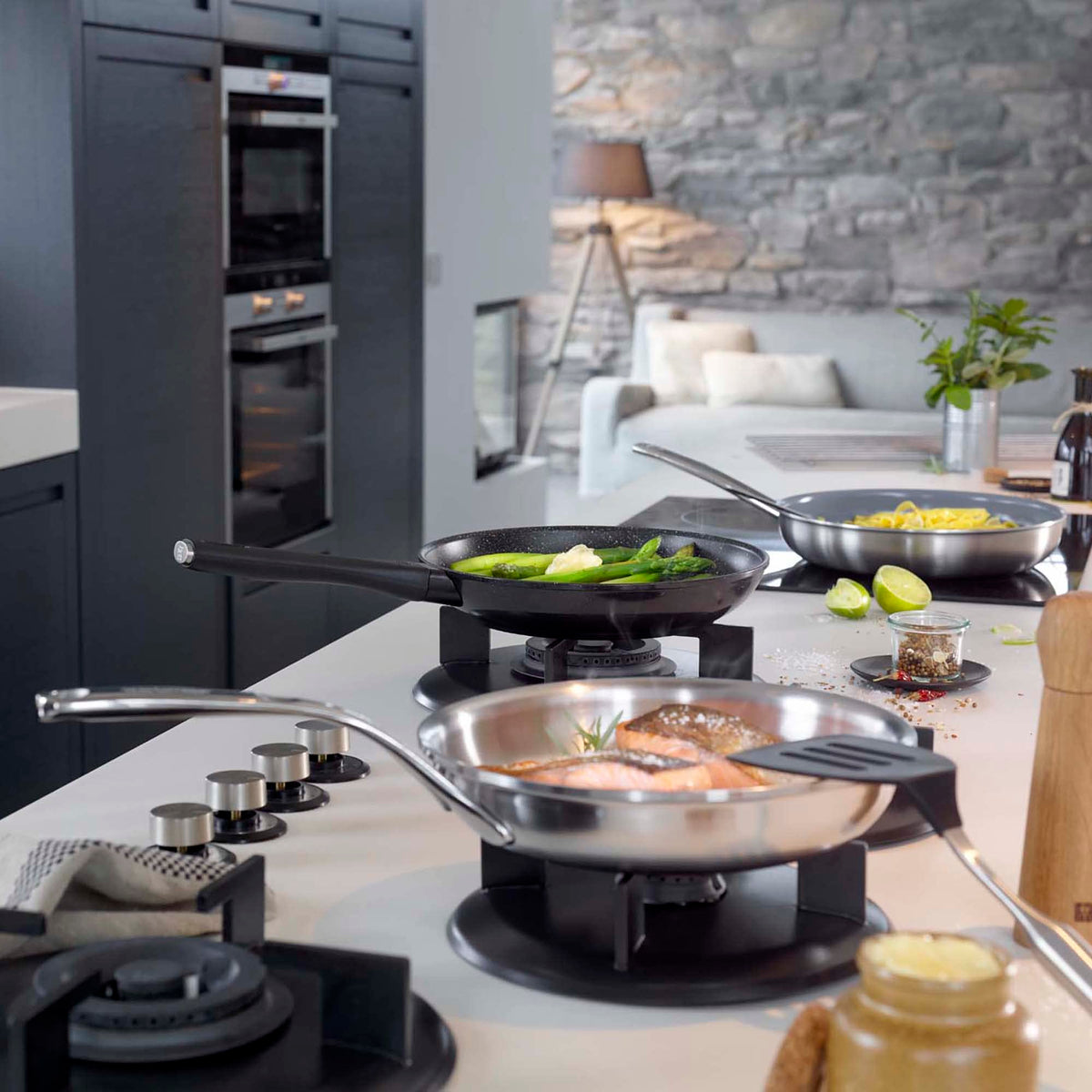 Proline Stainless Steel Fry Pan for Even Heating