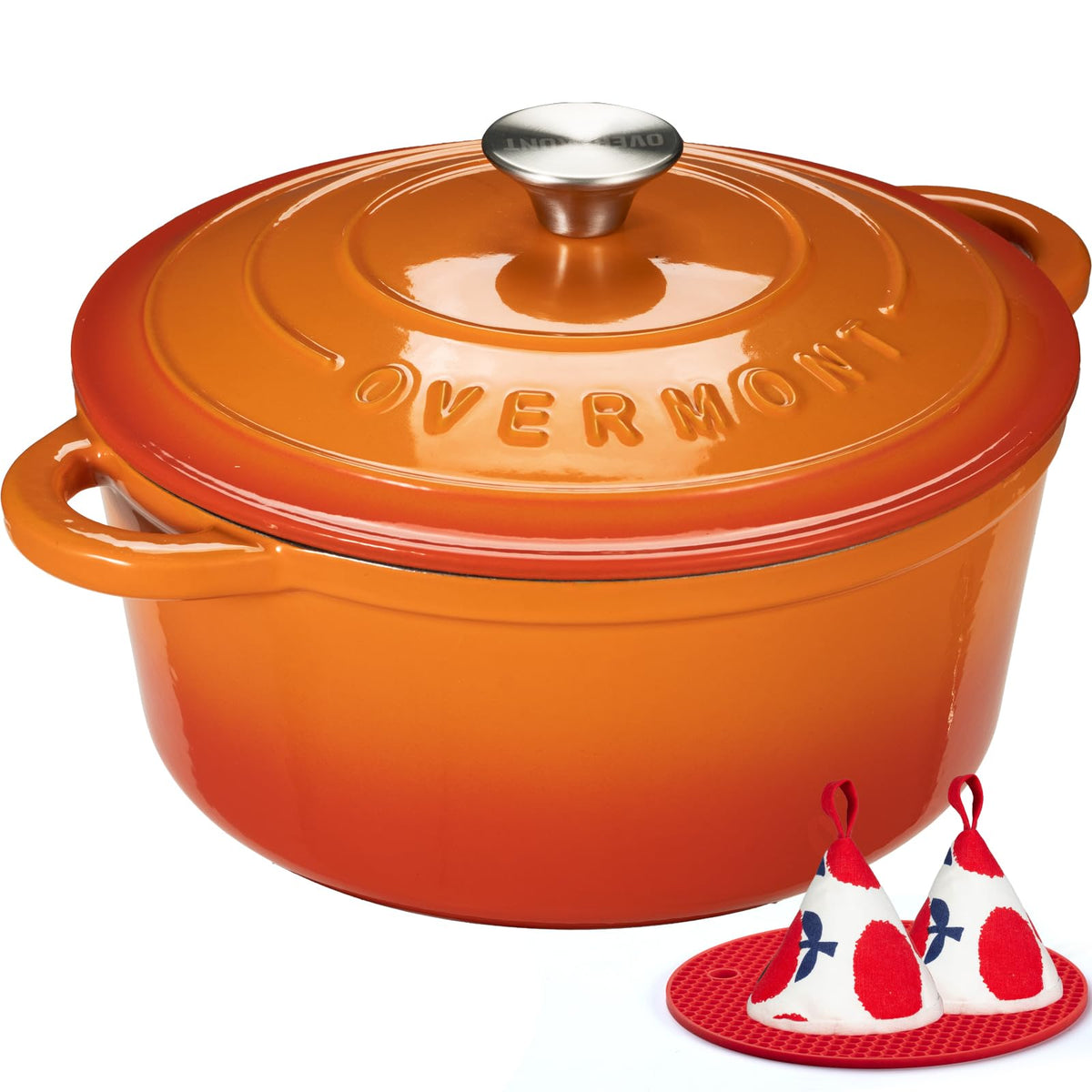Enameled Cast Iron Dutch Oven With Heavy-Duty Lid