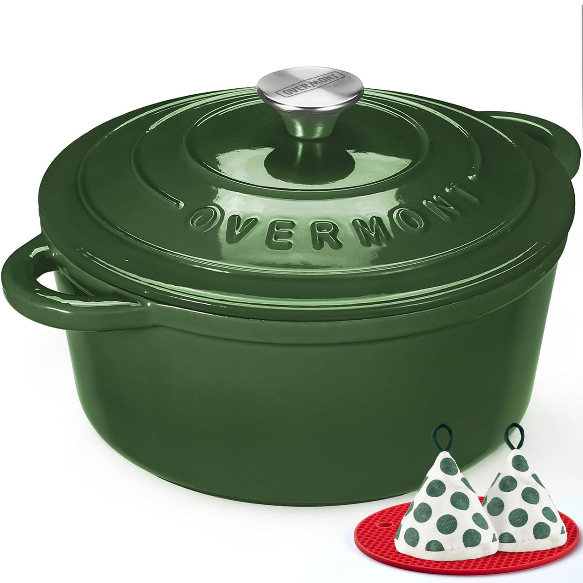 Enameled Cast Iron Dutch Oven With Heavy-Duty Lid