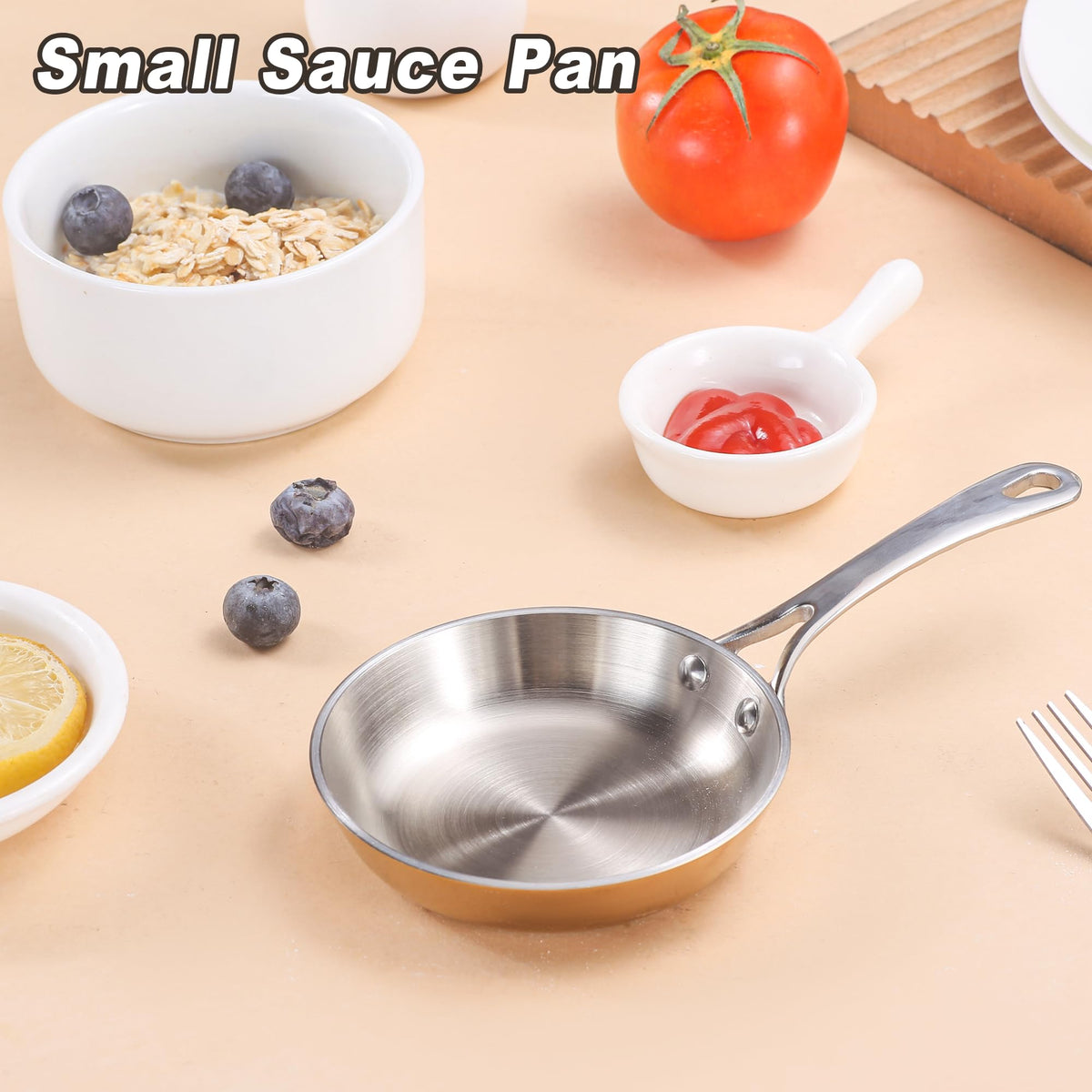 Tri-Ply Stainless Steel Saucepan for Even Heating