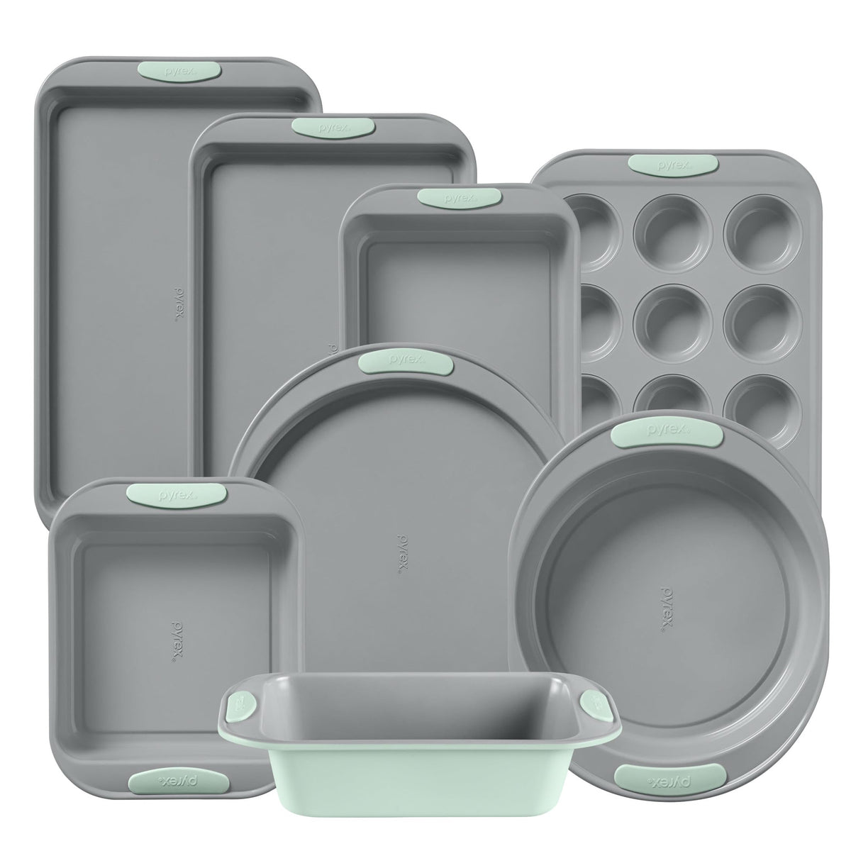 Stainless Steel Bakeware Set With Silicone Handles